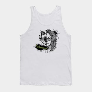 duality of girl/cat Tank Top